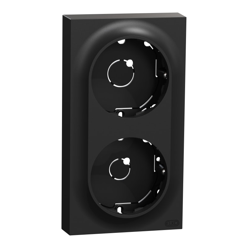 Double wall-mounted cover low One Black (EKO50023)