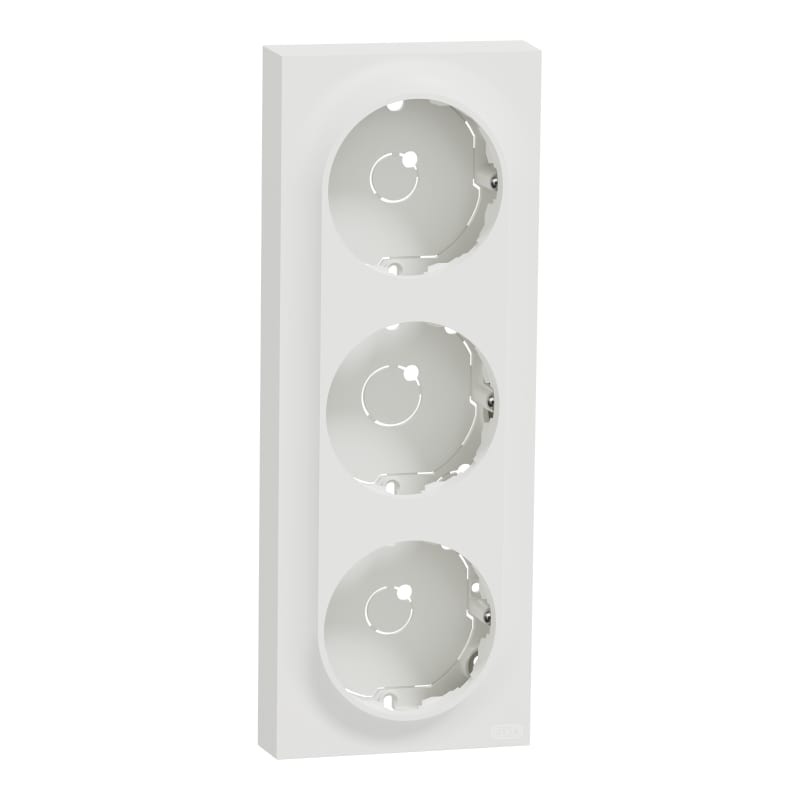 Triple wall-mounted cover low One PURE WHITE (EKO50024)