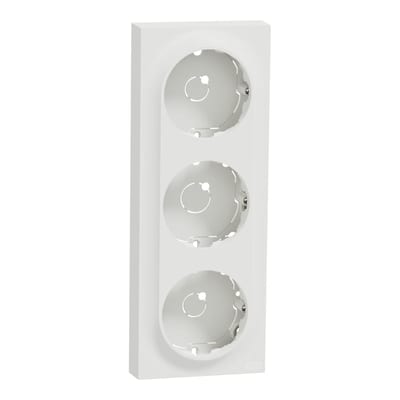 Triple wall-mounted cover low One PURE WHITE