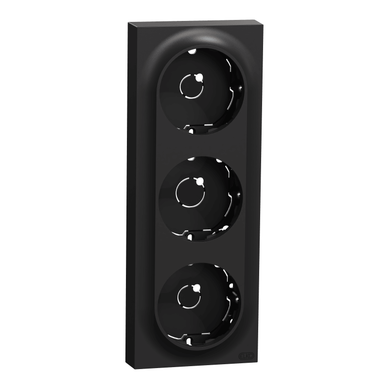 Triple wall-mounted cover low One Black (EKO50025)