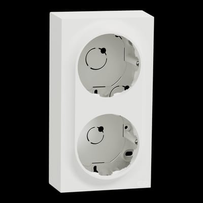 Double wall-mounted cover high One PURE WHITE