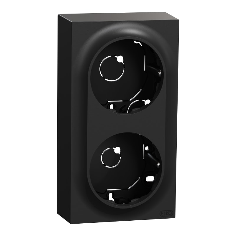 Double wall-mounted cover high One Black (EKO50029)