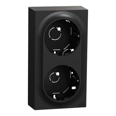 Double wall-mounted cover high One Black