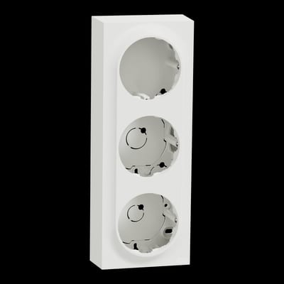 Triple wall-mounted cover high One PURE WHITE