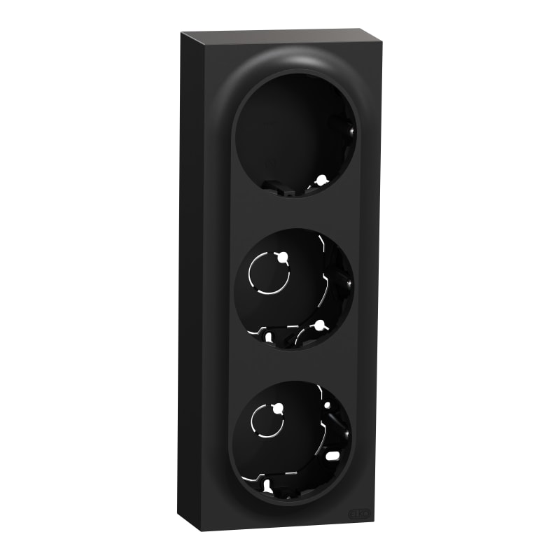 Triple wall-mounted cover high One Black (EKO50031)