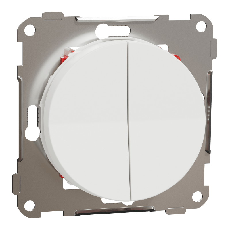 Switch 6+6 screw connection One PURE WHITE (EKO50050)