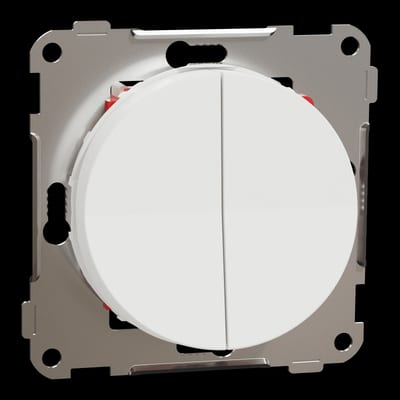 Switch 6+6 screw connection One PURE WHITE