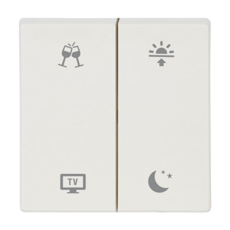 Eaton CWIZ-02/98 Double Rocker, Glossy Signal White, Dinner/TV/Morning/Evening