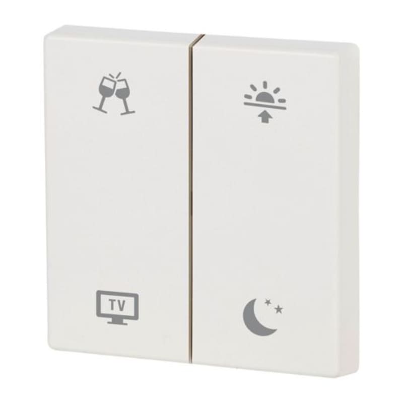 Eaton CWIZ-02/d7 xComfort Two-Hallway Rocker, Alpine White Matte, Scene Icons