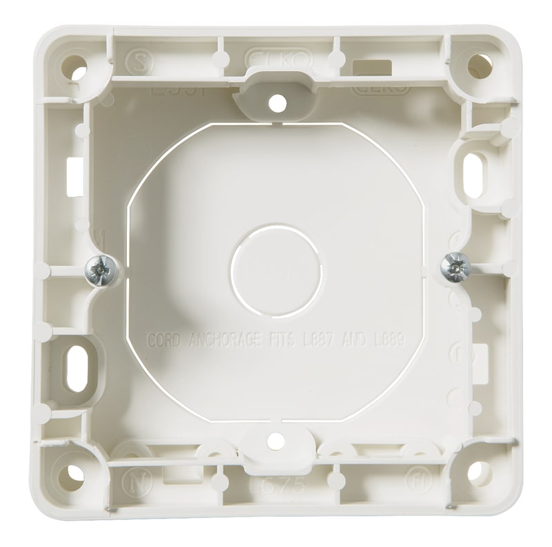 WALL-Mounted Cover Single H=18mm POLAR WHITE (EKO09377)