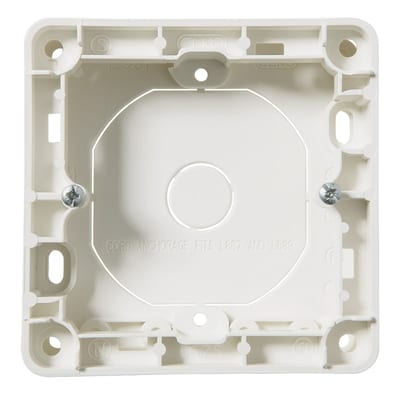 WALL-Mounted Cover Single H=18mm POLAR WHITE