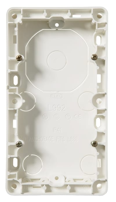 WALL-Mounted Cover Double H=18mm POLAR WHITE