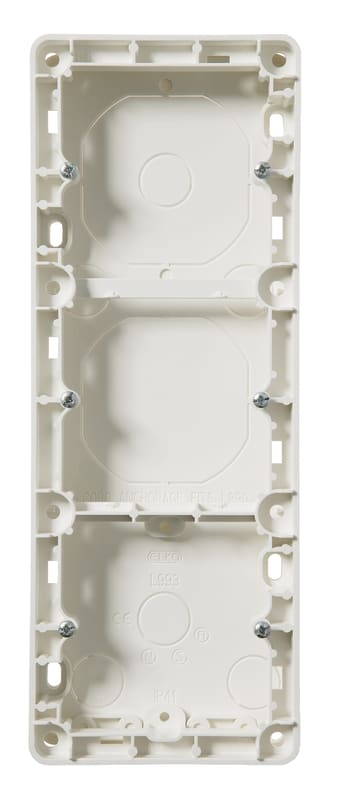 WALL-Mounted Cover Triple H=18mm POLAR WHITE (EKO09673)
