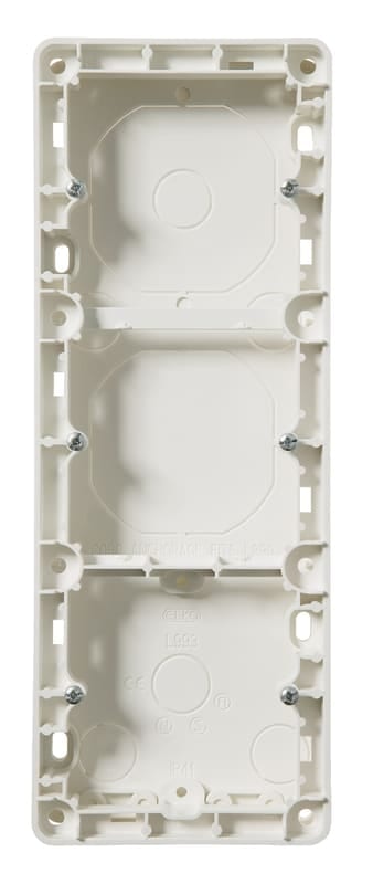 WALL-Mounted Cover Triple H=18mm POLAR WHITE