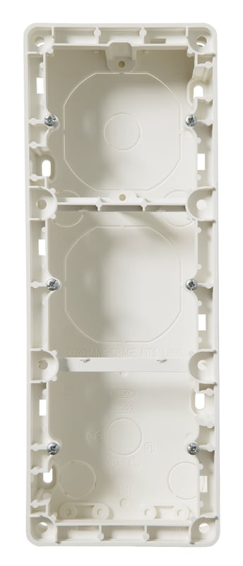 WALL-Mounted Cover Triple H=33mm POLAR WHITE (EKO09675)