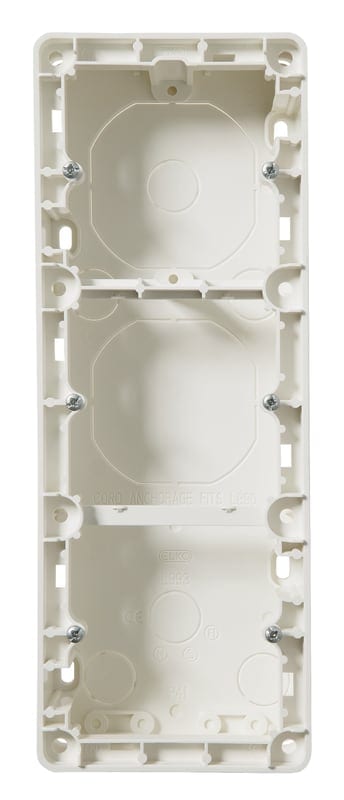 WALL-Mounted Cover Triple H=33mm POLAR WHITE