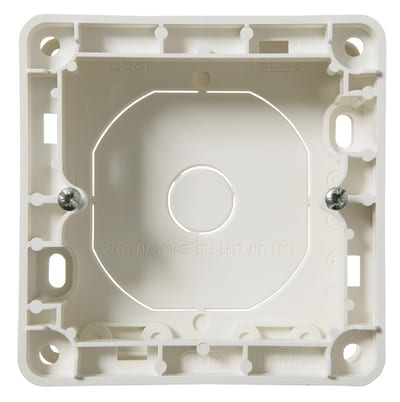 WALL-Mounted Cover Single H=25mm POLAR WHITE