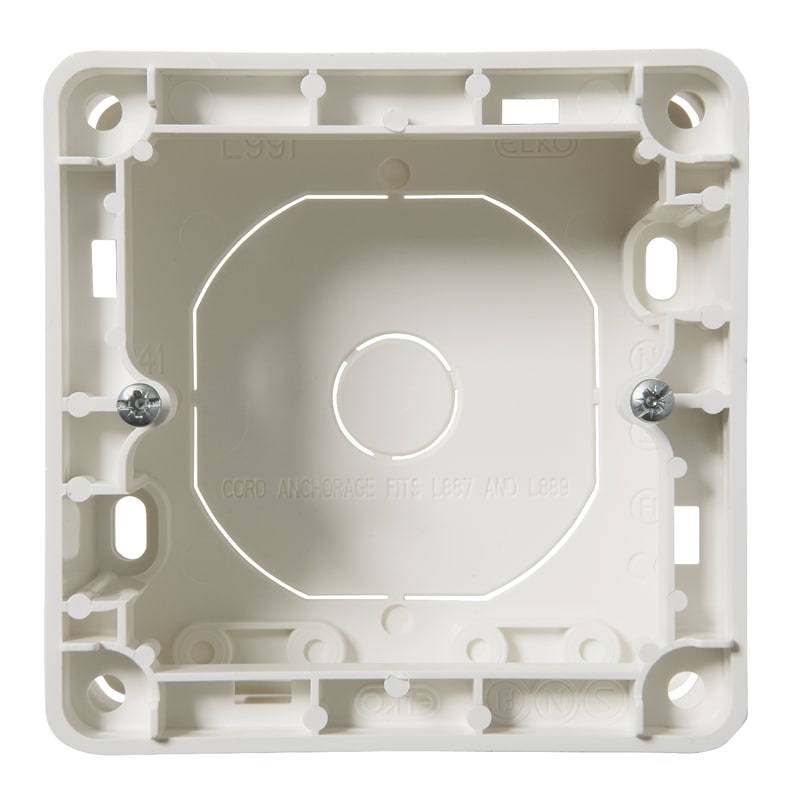 WALL-Mounted Cover Single H=33mm POLAR WHITE (EKO09669)