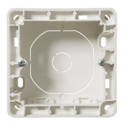 WALL-Mounted Cover Single H=33mm POLAR WHITE
