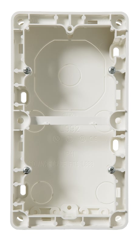 WALL-Mounted Cover Double H=33mm POLAR WHITE (EKO09671)