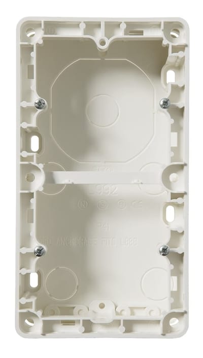 WALL-Mounted Cover Double H=33mm POLAR WHITE