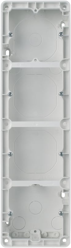 WALL-Mounted Cover 4 HOLE H=33mm POLAR WHITE (EKO05093)
