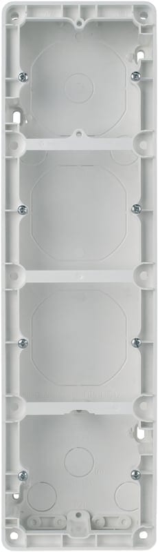 WALL-Mounted Cover 4 HOLE H=33mm POLAR WHITE