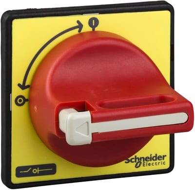 Schneider Electric KCD1PZ TeSys VARIO / Mini VARIO - front and red rotary handle - 1 to 3 padlocking
