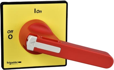 Schneider Electric KCF3PZ TeSys VARIO - front and red rotary handle - 1 to 3 padlocking