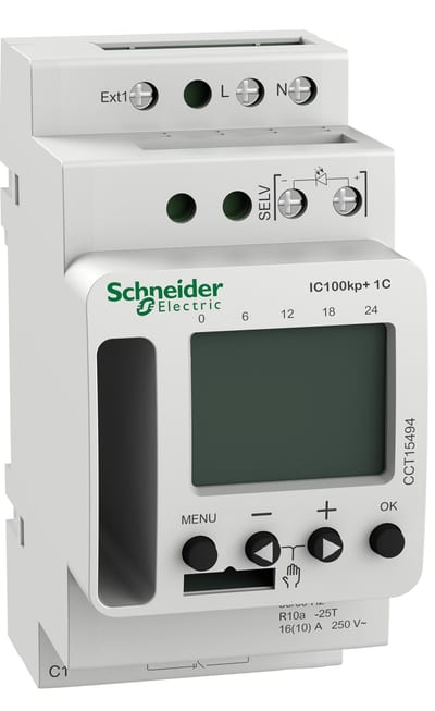 Schneider Electric ACTI9 IC100KP+ 1C (1 - 99000 lux) SMART programmable twilight switch CCT15494