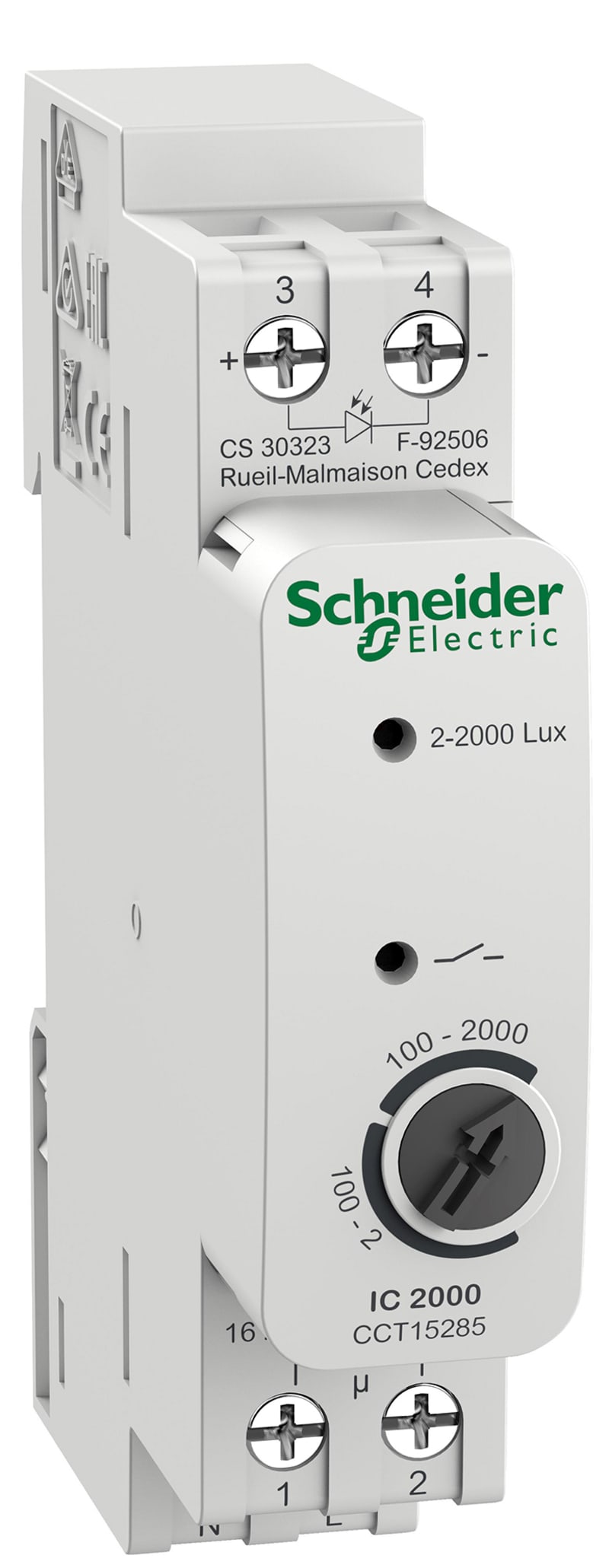 Schneider Electric ACTI9 IC2000 indoor (2 - 2000 lux) twilight switch CCT15285