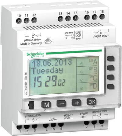 Schneider Electric Acti9 ITA 4-channel Yearly Time Switch CCT15940