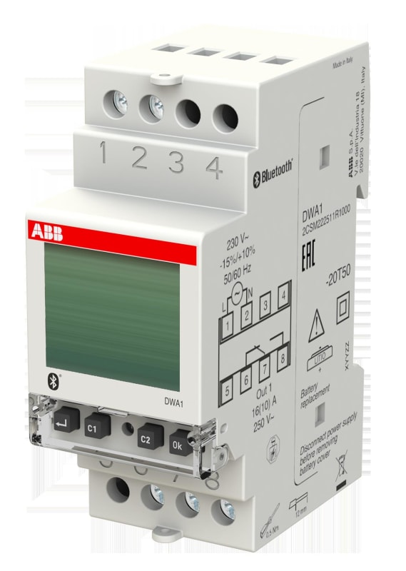 ABB DWA1 Digital time switch, weekly and asto programming, one channel