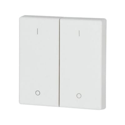 Eaton double rocker, matt alpine white, 1/0
