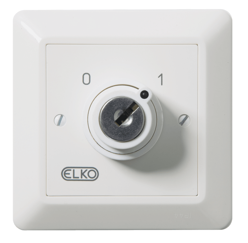 RS16/Rotary Switch Lockable Flush POLAR WHITE (EKO05529)