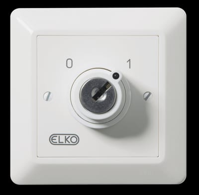 RS16/Rotary Switch Lockable Flush POLAR WHITE