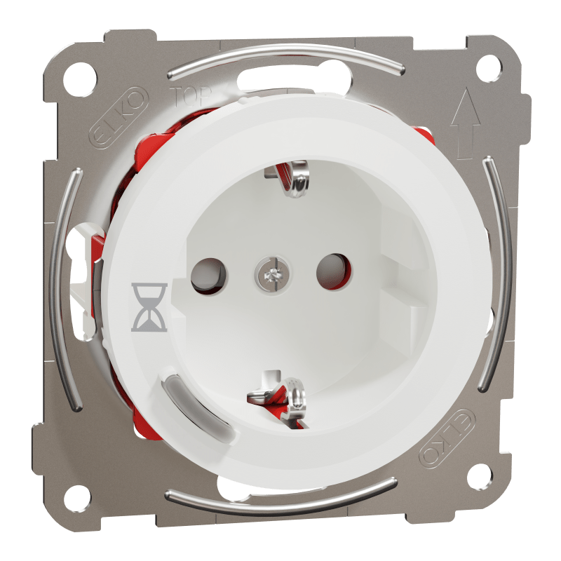 Single socket with timer One PURE WHITE (EKO50111)