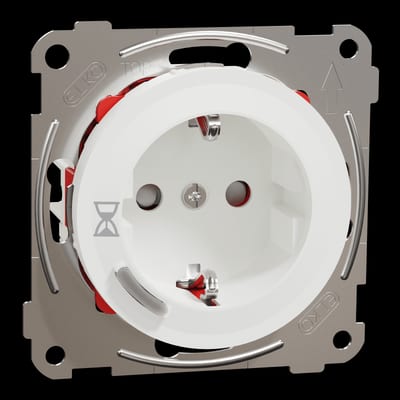 Single socket with timer One PURE WHITE