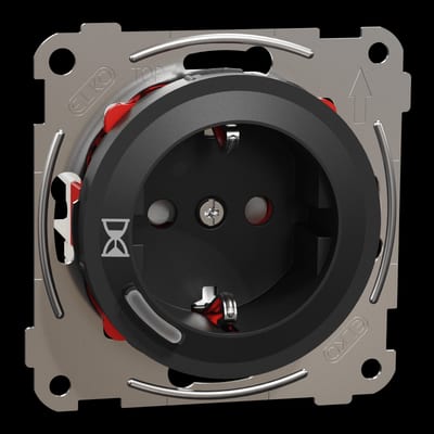 Single socket with timer One Black