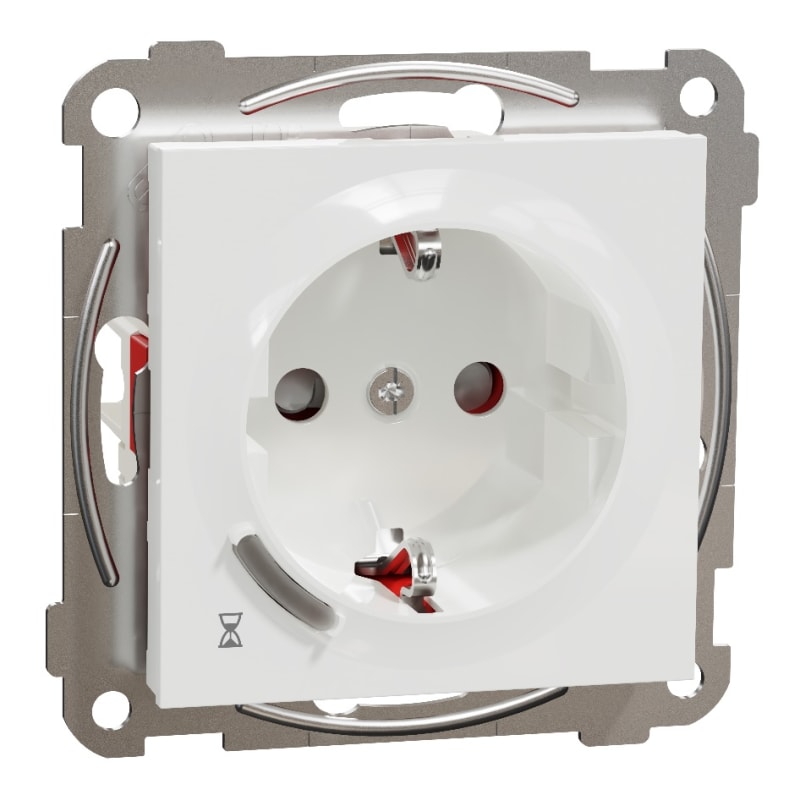 RS Single Socket with Timer 16 A PURE WHITE (EKO30437)