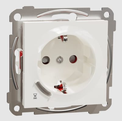 Plus Single Socket w/Timer 16A POLAR WHITE