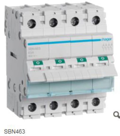 Modular Switch 4P 63A 4MOD