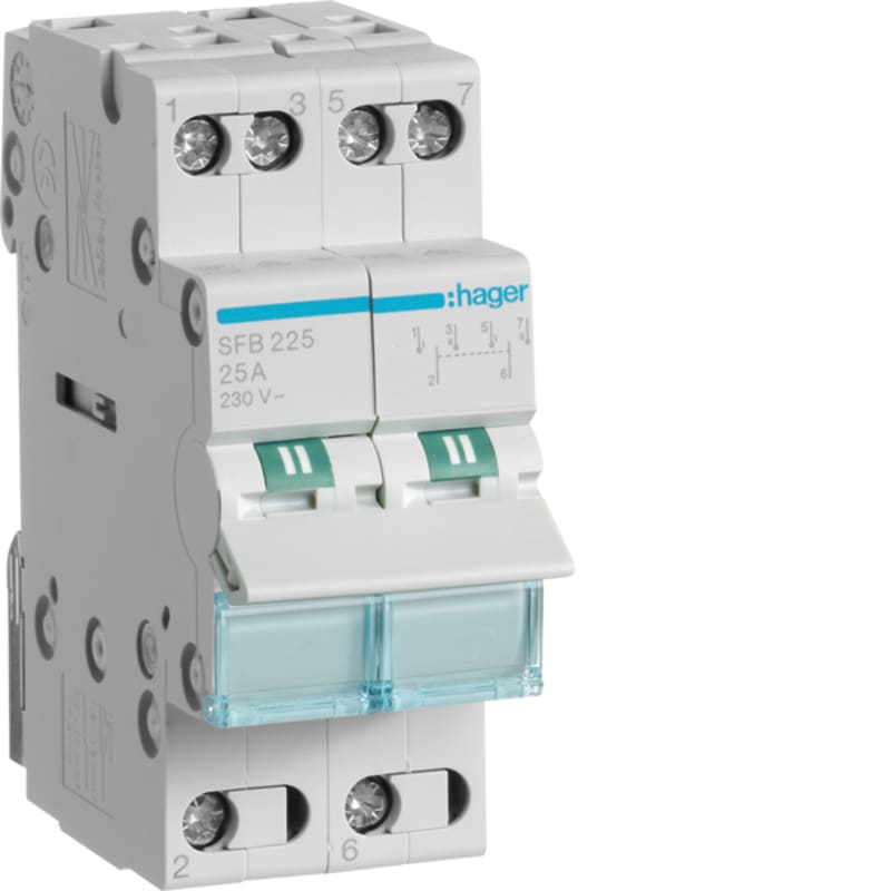 Changeover switch IN-0-II, 2X25A, 230VAC (SFB225)