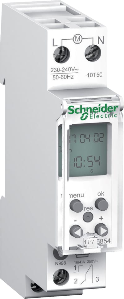 Schneider Electric ACTI9 - IHP - 1C digital time switch - 24 hours + 7 days CCT15854