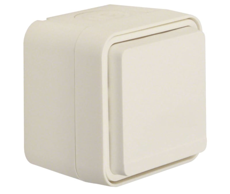 Single socket with cover IP55 white (47633502)