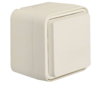 Single socket with cover IP55 white