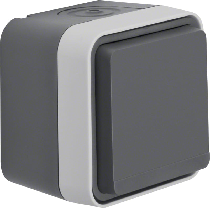 Single socket with cover IP55 grey (47633505)