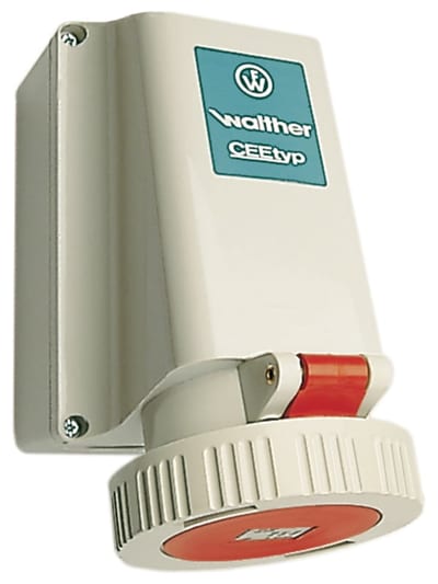 Socket-WALL 463-6 IP67 400V