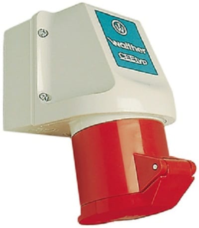 SOCKET 416-6 with passage IP44