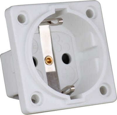 Schuko outlet panelmont. white